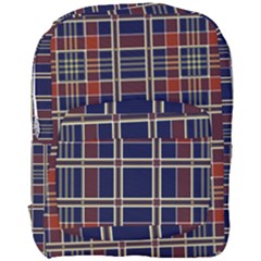 Plaid Tartan Scottish Navy Gold Full Print Backpack