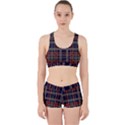 Plaid Tartan Scottish Navy Gold Work It Out Gym Set View1