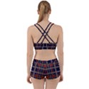 Plaid Tartan Scottish Navy Gold Work It Out Gym Set View2