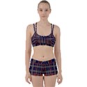 Plaid Tartan Scottish Navy Gold Perfect Fit Gym Set View1