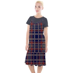 Plaid Tartan Scottish Navy Gold Camis Fishtail Dress