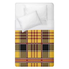 Plaid Tartan Scottish Yellow Red Duvet Cover (single Size) by Wegoenart