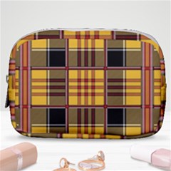 Plaid Tartan Scottish Yellow Red Make Up Pouch (small)