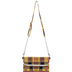 Plaid Tartan Scottish Yellow Red Mini Crossbody Handbag by Wegoenart