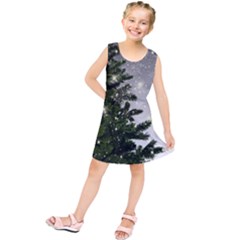 Christmas Fir Tree Mockup Star Kids  Tunic Dress by Wegoenart