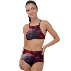 Planet Explode Space Universe High Waist Tankini Set