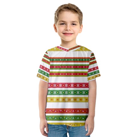 Christmas Ribbons Christmas Gold Kids  Sport Mesh Tee by Wegoenart