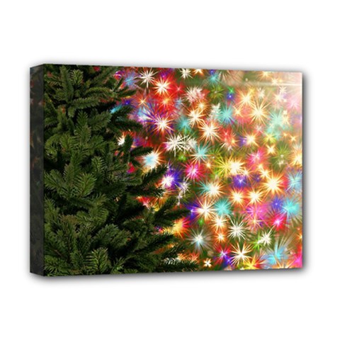 Christmas Tree Fir Tree Star Deluxe Canvas 16  X 12  (stretched)  by Wegoenart