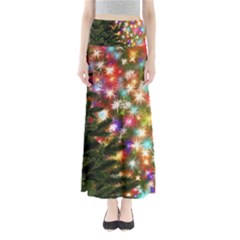 Christmas Tree Fir Tree Star Full Length Maxi Skirt by Wegoenart