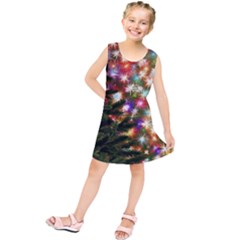 Christmas Tree Fir Tree Star Kids  Tunic Dress by Wegoenart