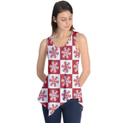 Snowflake Red White Sleeveless Tunic by Wegoenart