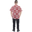 Snowflake Red White Men s Short Sleeve Shirt View2