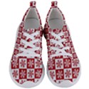 Snowflake Red White Women s Lightweight Sports Shoes View1