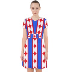 Stars Stripes July 4th Flag Blue Adorable In Chiffon Dress by Wegoenart