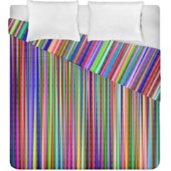 Striped Stripes Abstract Geometric Duvet Cover Double Side (king Size) by Wegoenart