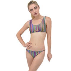 Striped Stripes Abstract Geometric The Little Details Bikini Set