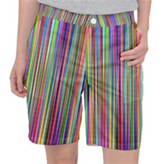 Striped Stripes Abstract Geometric Pocket Shorts