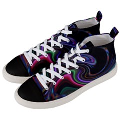 Art Abstract Colorful Abstract Men s Mid-top Canvas Sneakers by Wegoenart