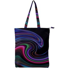 Art Abstract Colorful Abstract Double Zip Up Tote Bag