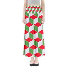 Christmas Abstract Background Full Length Maxi Skirt by Wegoenart