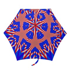 Star Explosion Burst Usa Red Mini Folding Umbrellas by Wegoenart