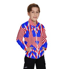 Star Explosion Burst Usa Red Windbreaker (kids)