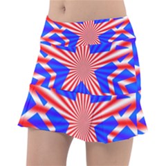 Star Explosion Burst Usa Red Tennis Skirt