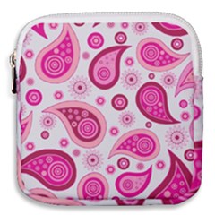 Paisley Pattern Art Background Mini Square Pouch by Wegoenart