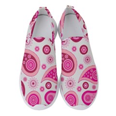 Paisley Pattern Art Background Women s Slip On Sneakers