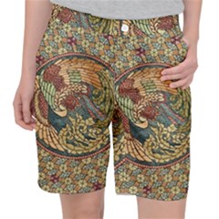 Wings Feathers Cubism Mosaic Pocket Shorts