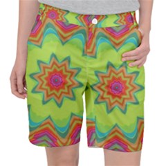 Abstract Art Abstract Background Green Pocket Shorts