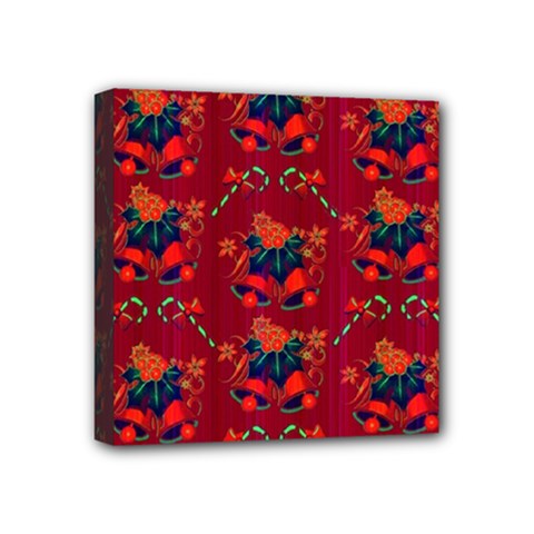 Christmas Pattern Mini Canvas 4  X 4  (stretched) by Wegoenart