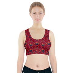 Christmas Pattern Sports Bra With Pocket