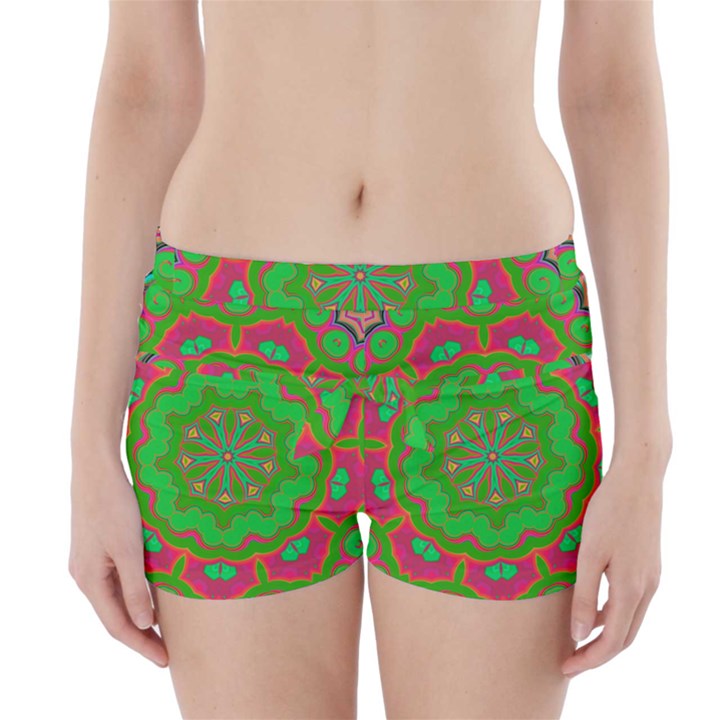 Abstract Art Abstract Background Pattern Boyleg Bikini Wrap Bottoms