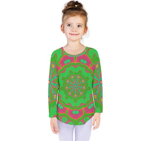 Abstract Art Abstract Background Pattern Kids  Long Sleeve Tee by Wegoenart