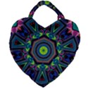 Abstract Art Background Giant Heart Shaped Tote View1