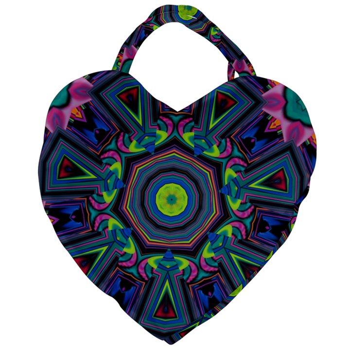 Abstract Art Background Giant Heart Shaped Tote