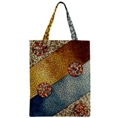 Background Cubism Circle Shape Zipper Classic Tote Bag by Wegoenart