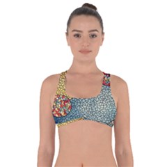 Background Cubism Circle Shape Got No Strings Sports Bra by Wegoenart