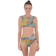 Background Cubism Circle Shape Bandaged Up Bikini Set  by Wegoenart