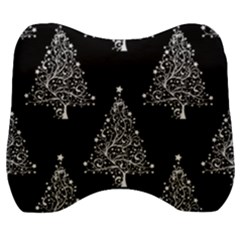 Christmas Tree Modern Background Velour Head Support Cushion by Wegoenart