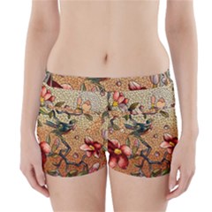 Flower Cubism Mosaic Vintage Boyleg Bikini Wrap Bottoms by Wegoenart