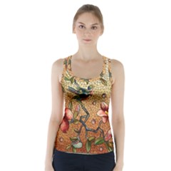 Flower Cubism Mosaic Vintage Racer Back Sports Top by Wegoenart