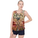 Flower Cubism Mosaic Vintage Bubble Hem Chiffon Tank Top View1