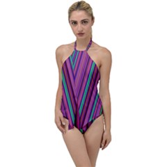 Stripes Wallpaper Texture Go With The Flow One Piece Swimsuit