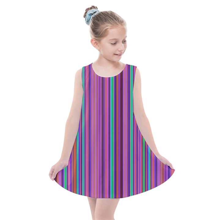 Stripes Wallpaper Texture Kids  Summer Dress