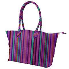 Stripes Wallpaper Texture Canvas Shoulder Bag by Wegoenart