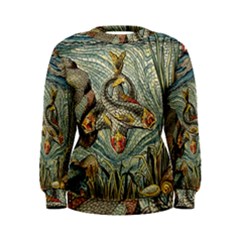 Fish Underwater Cubism Mosaic Women s Sweatshirt by Wegoenart