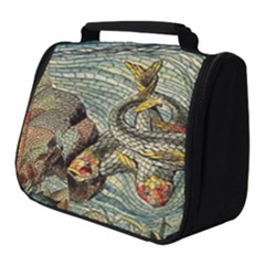 Fish Underwater Cubism Mosaic Full Print Travel Pouch (small) by Wegoenart