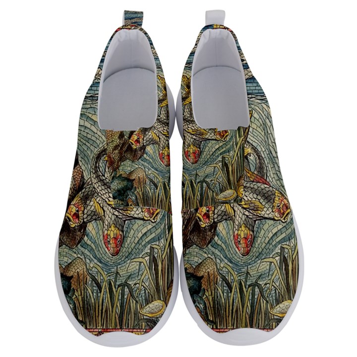 Fish Underwater Cubism Mosaic No Lace Lightweight Shoes